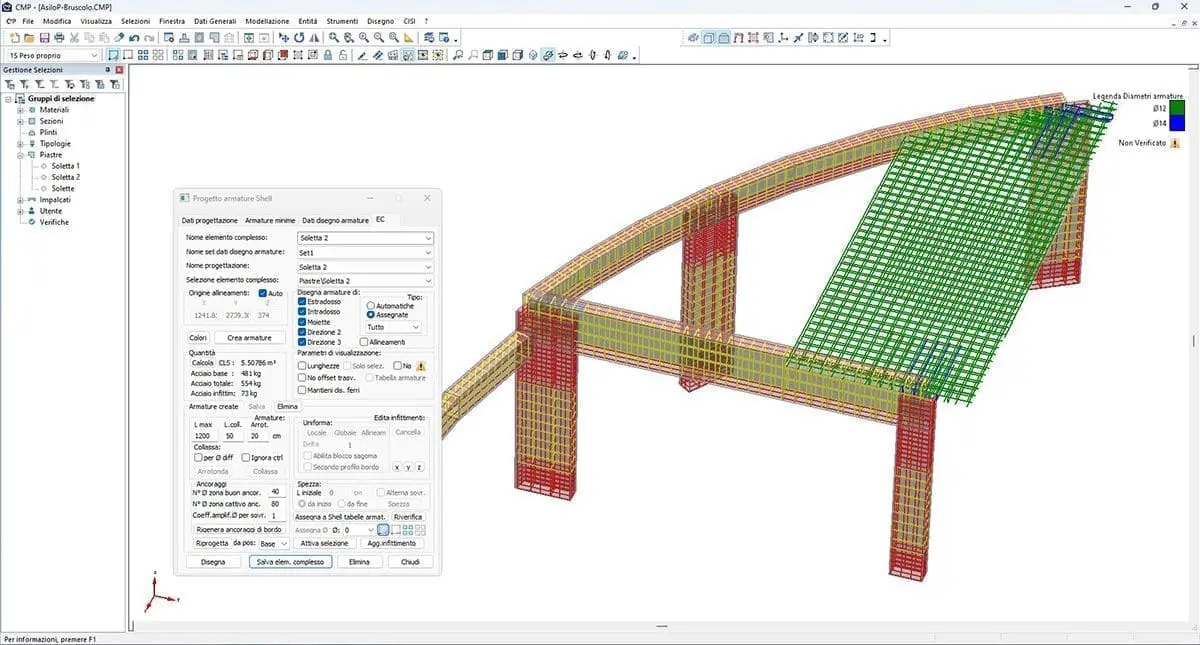 Software CMP Analisi Strutturale - Progetto armature Shell