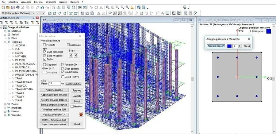 CMP - Prog. visualizzazione tridimensionale armatura