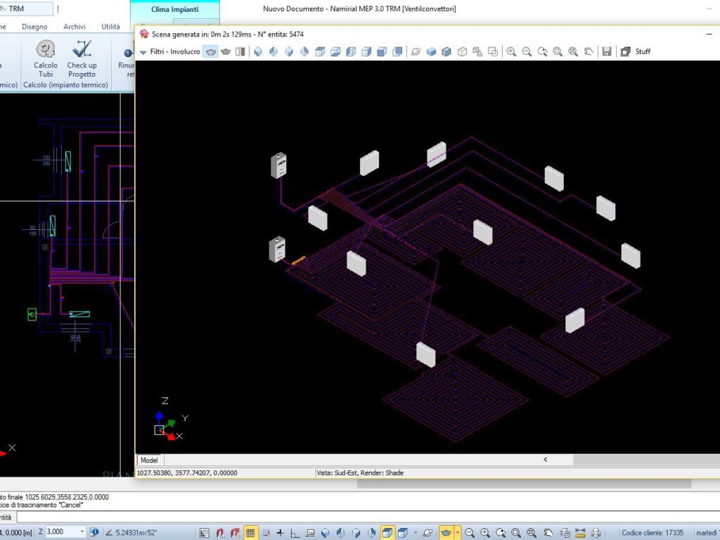 Clima impianti: render 3D
