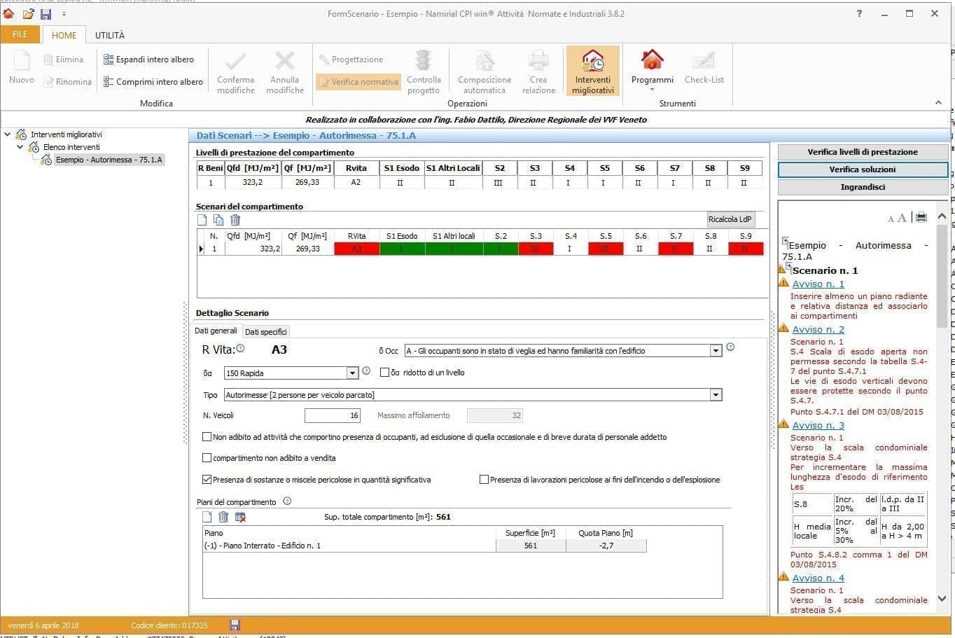 analisi scenari incendio