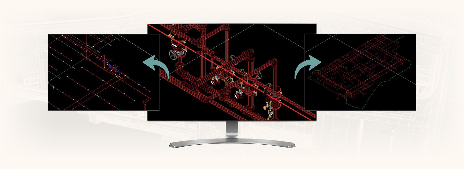 Immagini impianto antincendio su software MEP Namirial