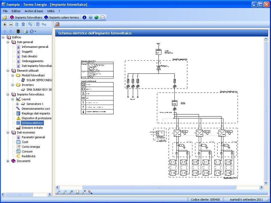 Termo Energia - Schema elettrico impianto fotovoltaico