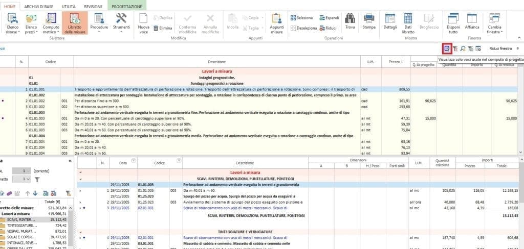 Modifica data misure