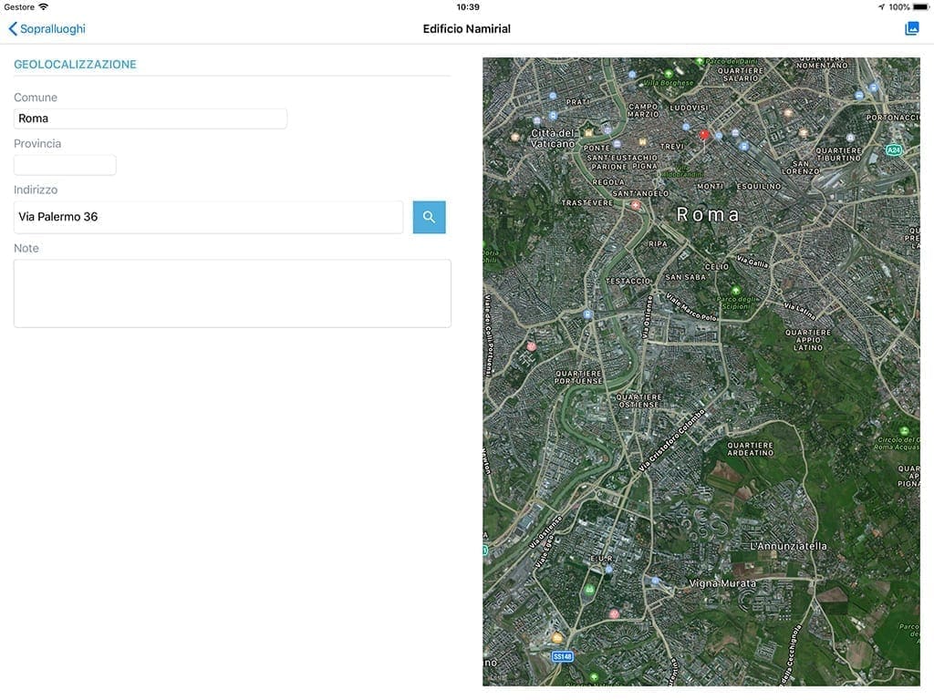 App Termo iOS - Geolocalizzazione