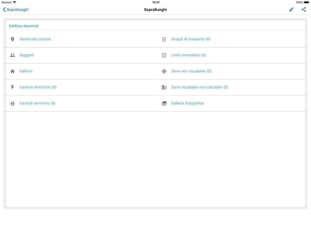 App Termo iOS - Menu