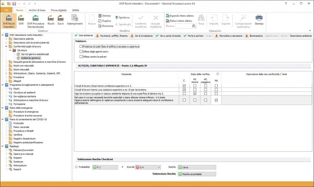 Software Sicurezza Lavoro - COVID-19 - Art. ricambi d'aria