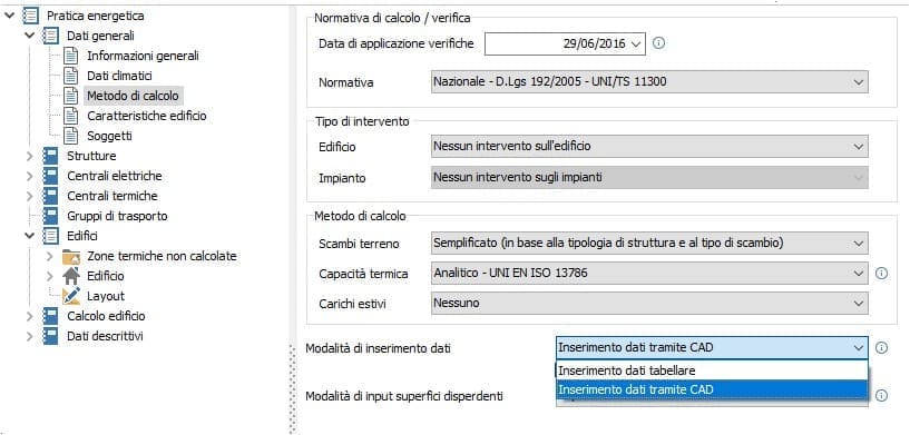 Modalita inserimento dati tabellare o cad