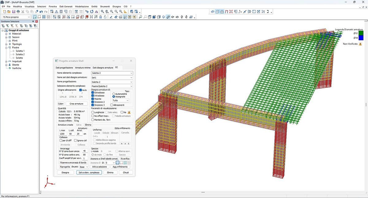 Software CMP Analisi Strutturale - Progetto armature Shell