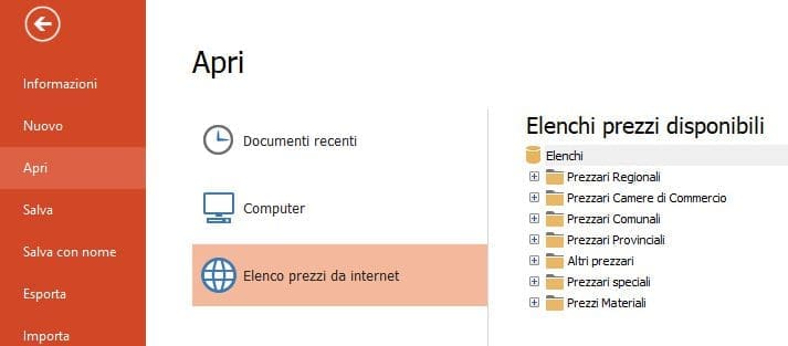 Regolo - Elenco prezzi da internet