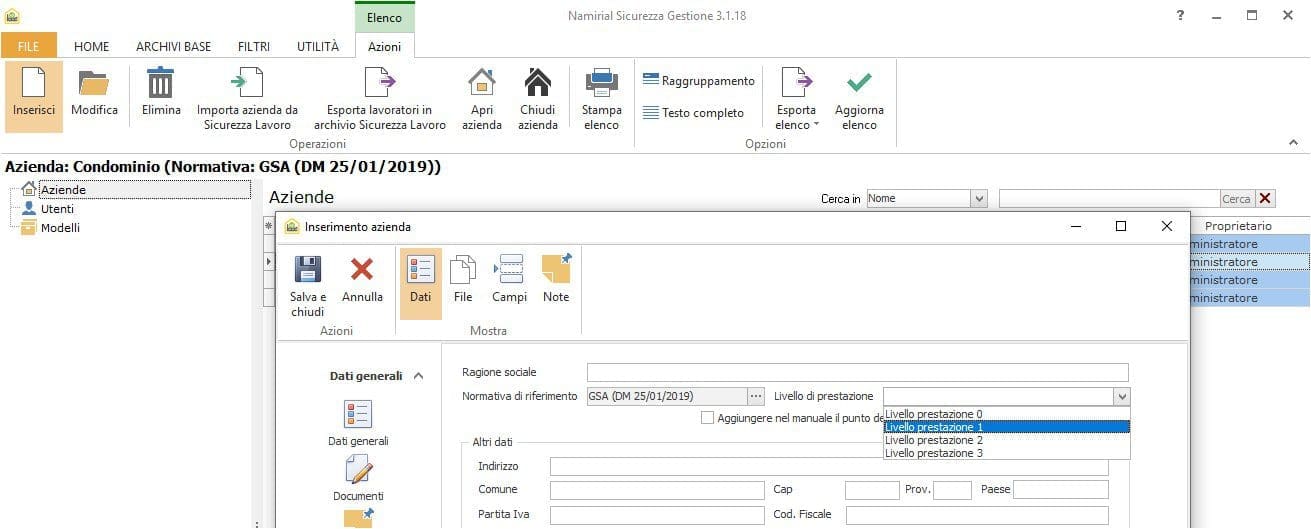 Sicurezza Gestione - GSA