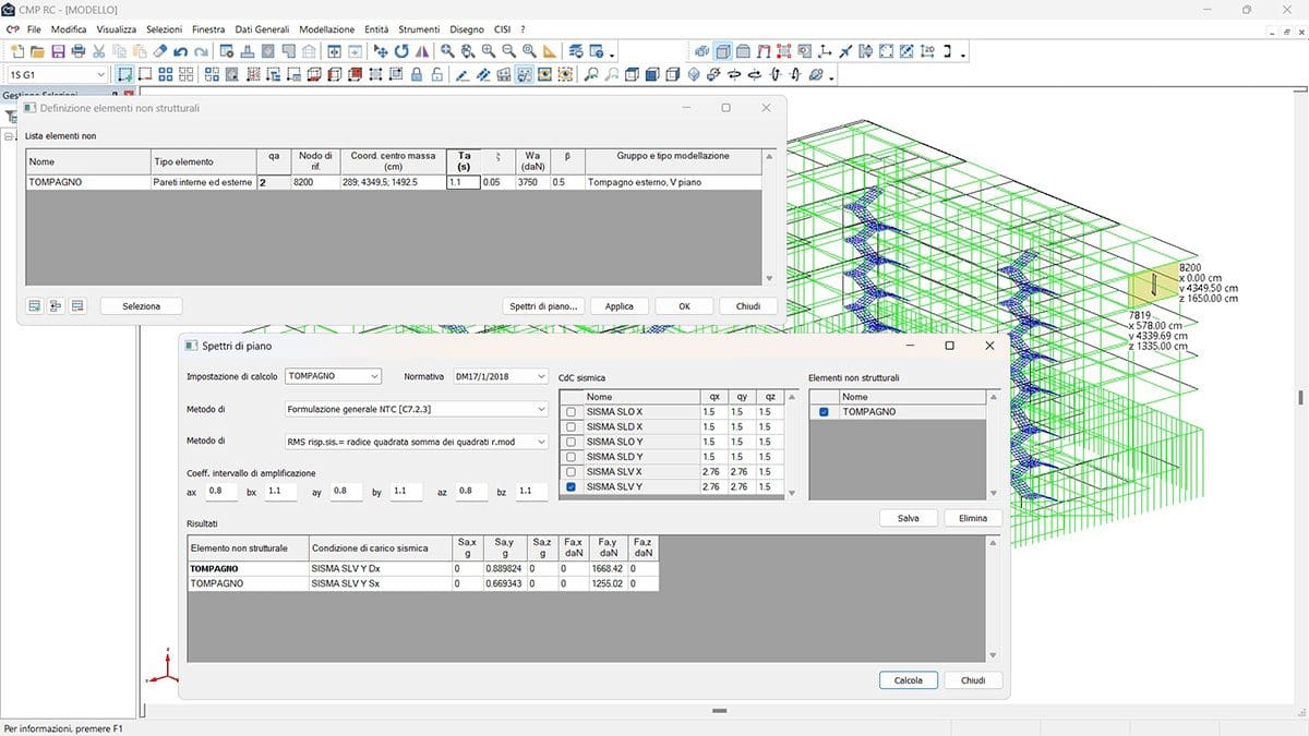 Software CMP Analisi Strutturale - Spettri di piano