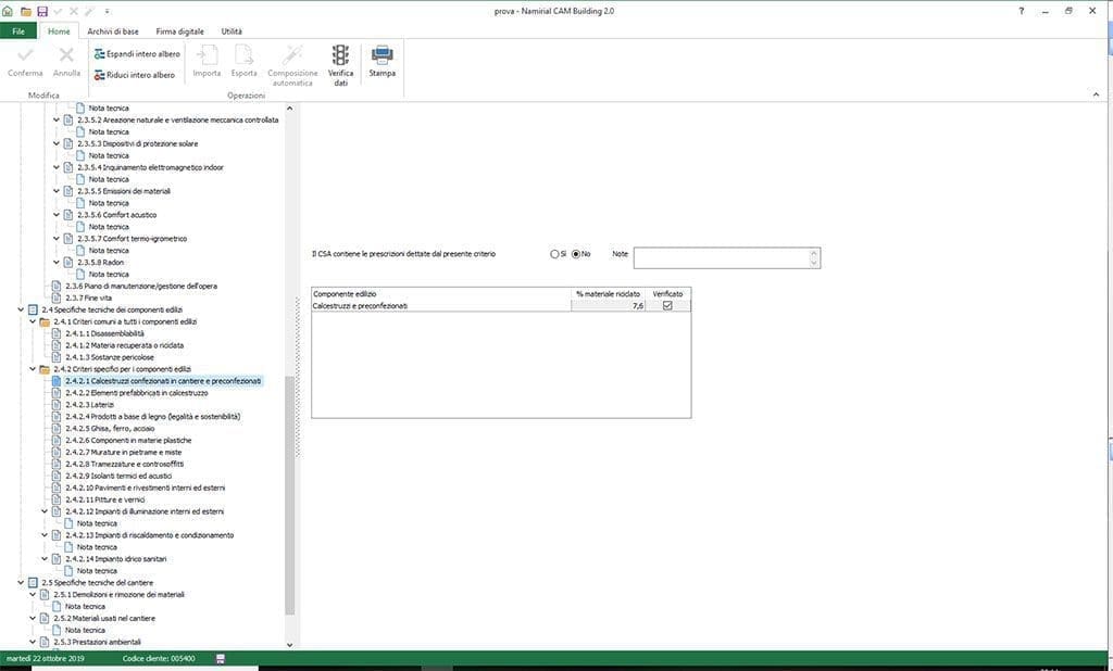 CAM building - Criteri specifici componenti edilizi