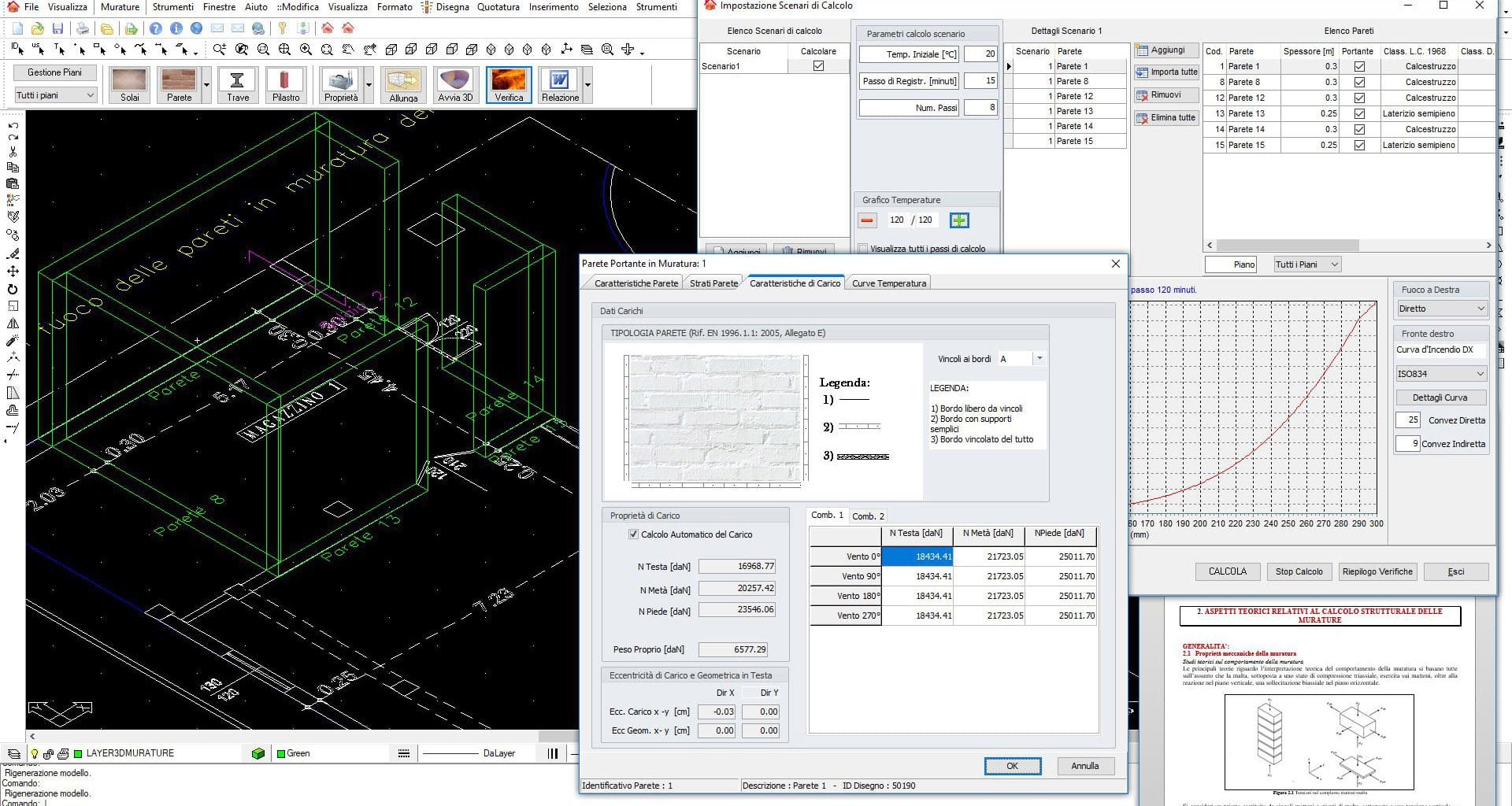 Modulo Murature EC6 screen dati di input e output