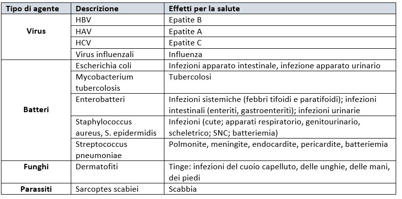 Tabella agenti