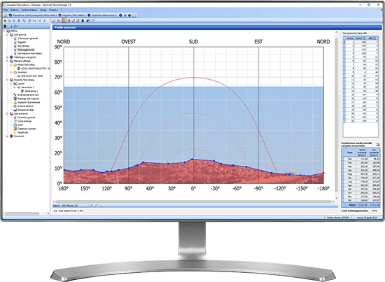 Ombreggiamento, profilo orizzonte - Termo Energia